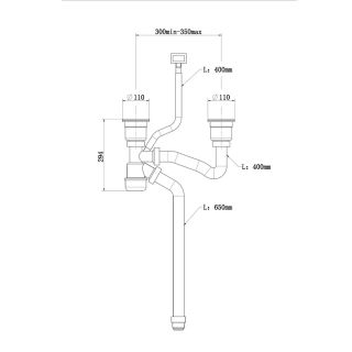 Сифон для кухонной мойки Splenka S600.41.09 графит